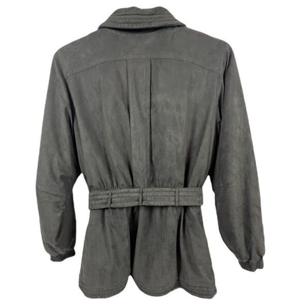 SKEA WOMENS FAUX SUEDE/VELVET AND FUR SKI JACKET SIZE 10 GREEN - Picture 9 of 14